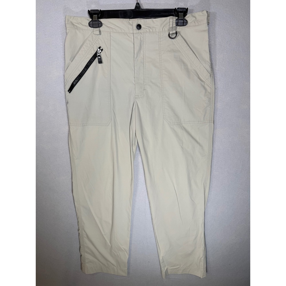 Tilley Endurables Mens 34 Travel Hiking Pants Tan Khaki Ripstop Gorpcore Safari
